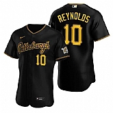 Mens Pittsburgh Pirates #10 Bryan Reynolds Nike Black Alternate 2nd Pittsburgh FlexBase Jersey Dzhi,baseball caps,new era cap wholesale,wholesale hats
